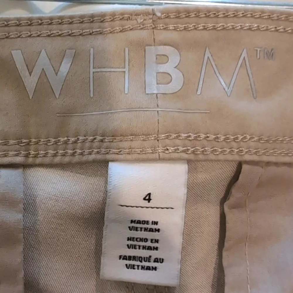 White House Black Market Tan Classic Cotton Crop Pants
